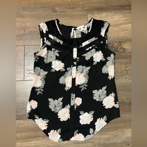 Black Floral Top
